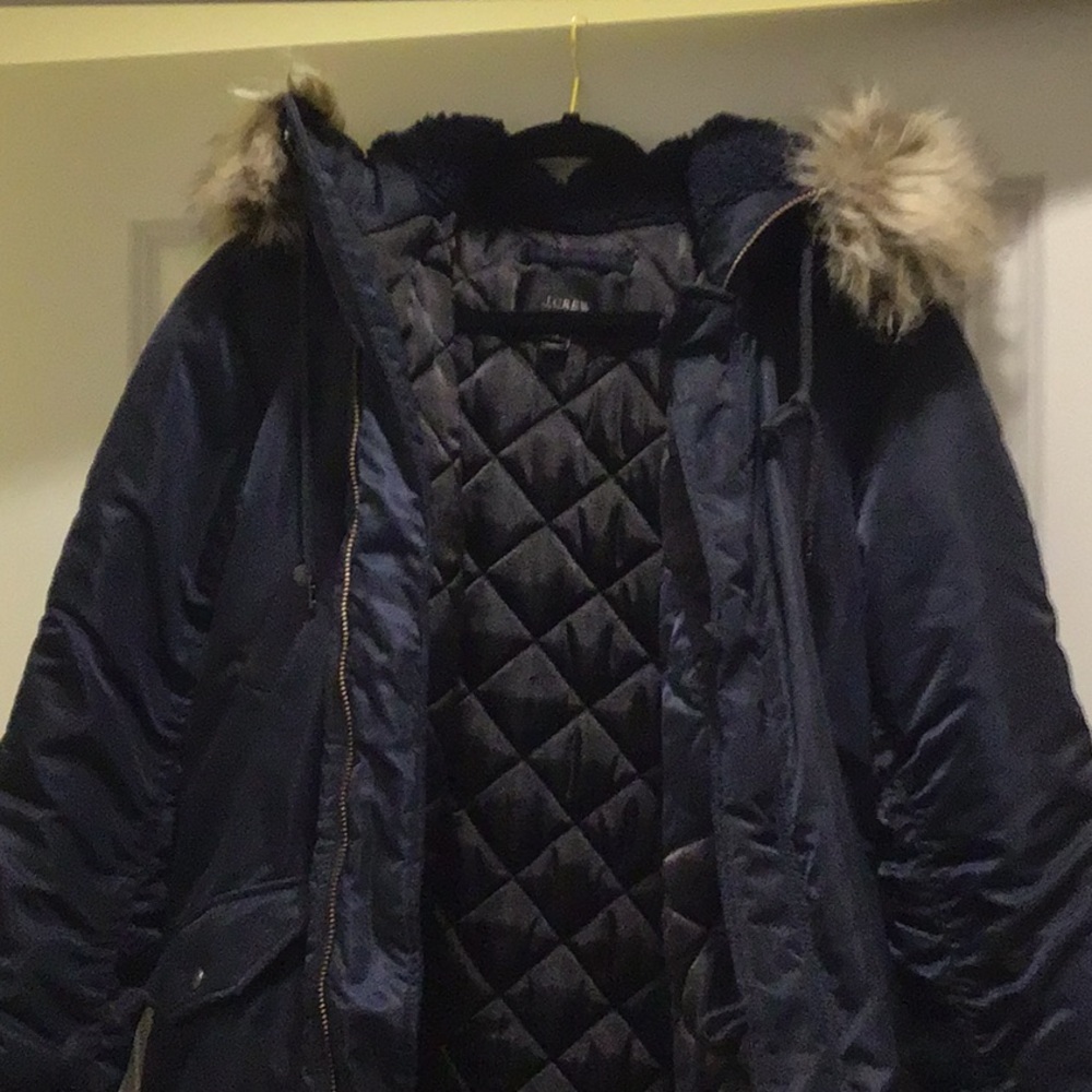 J Crew Thinsulate Navy parka